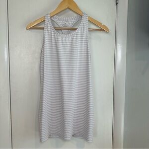 Athleta Racerback Tank Top. SIze: Small. White & Gray Stripes.